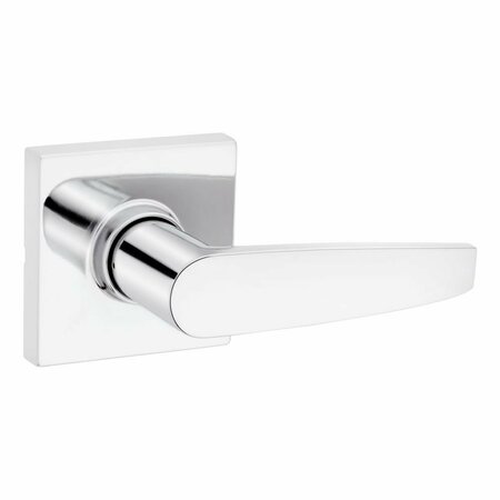 SAFELOCK Winston Lever Square Rose Passage Lock with RCAL Latch and RCS Strike Bright Chrome Finish SL1000WISQT-26
